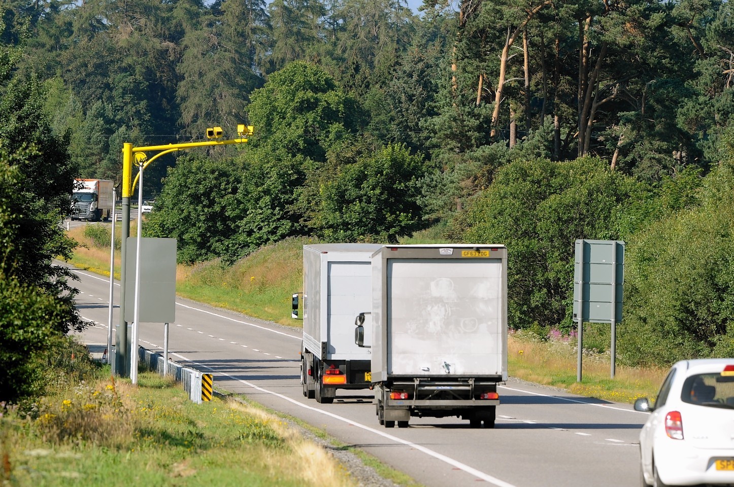 The speed limit for HGVs has been increased to 50mph on a stretch of the A9 for three years.