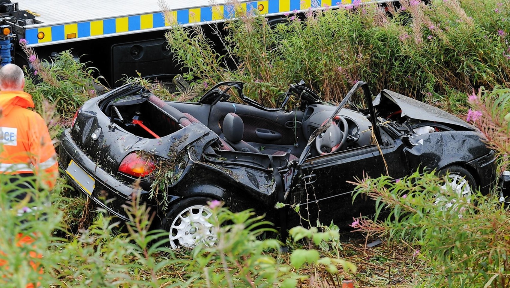 Car crash on the A95