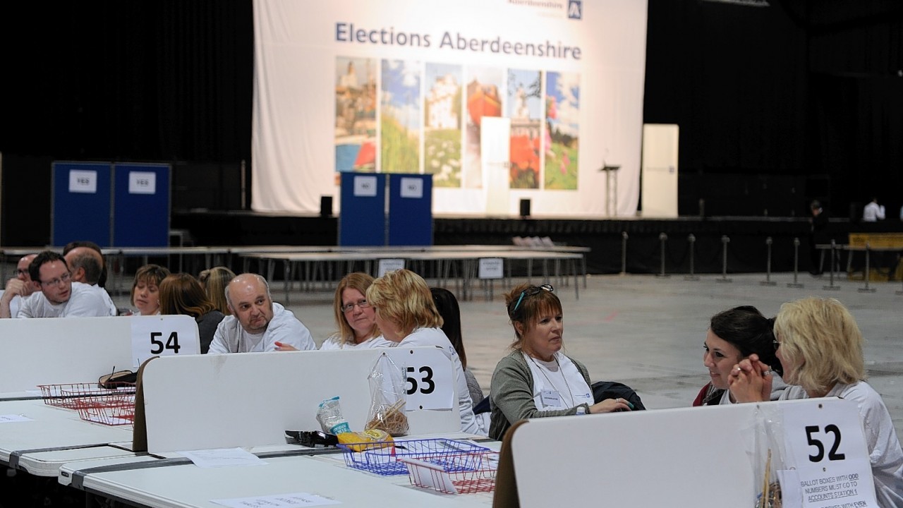 Counting is underway at the AECC in Aberdeen