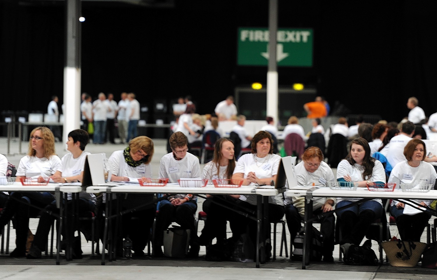 Counters have a long night ahead of them at the AECC with Aberdeen results expected at 6am