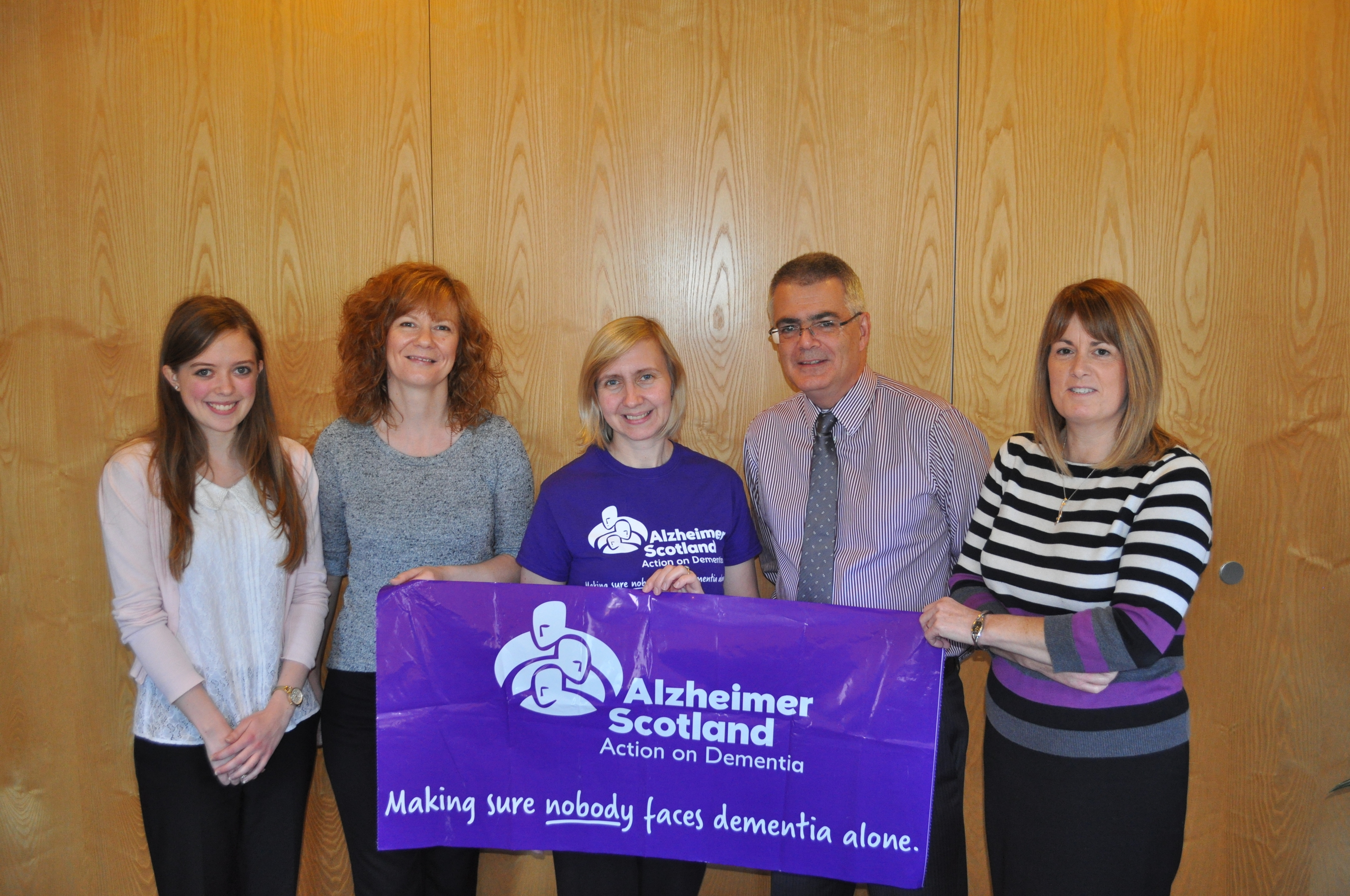 Christen Valentine, Helen Hughes, Elma MacKay, From left to right: Peter Mearns, Shona Fraser