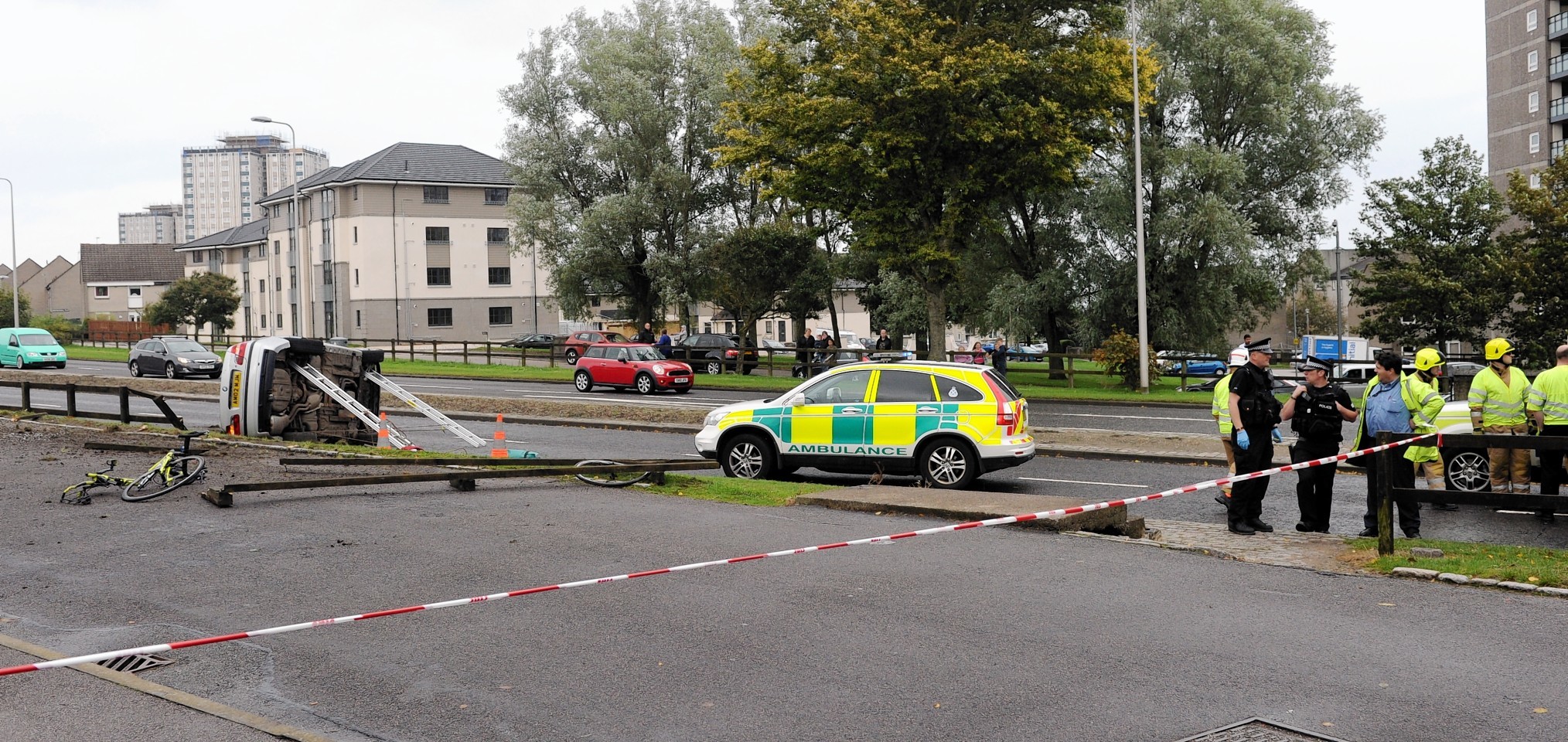 North Anderson Drive closed northbound following a crash involving a cyclist