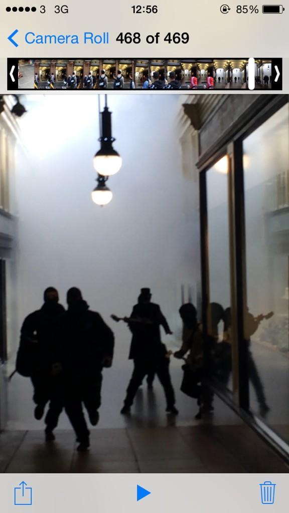 The raid in Glasgow's Argyll Arcade (pic by David McCourt: Twitter)