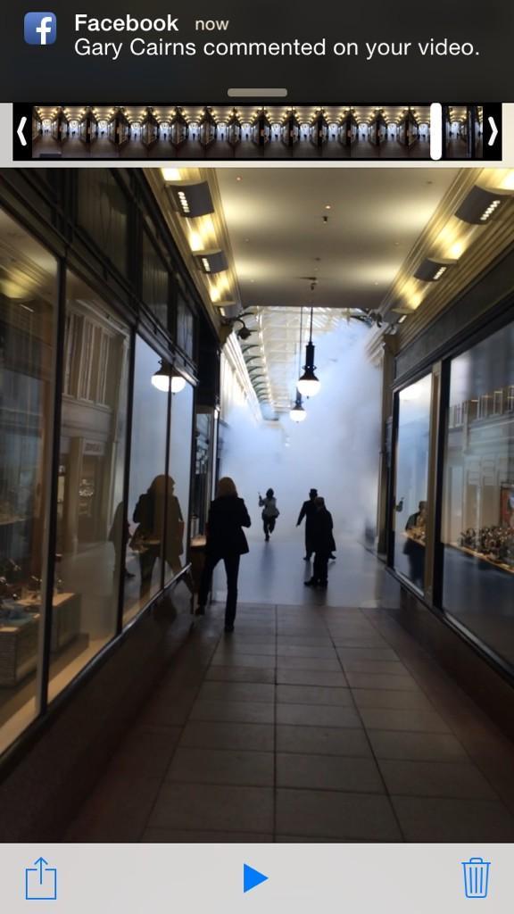 The raid in Glasgow's Argyll Arcade (pic by David McCourt: Twitter)