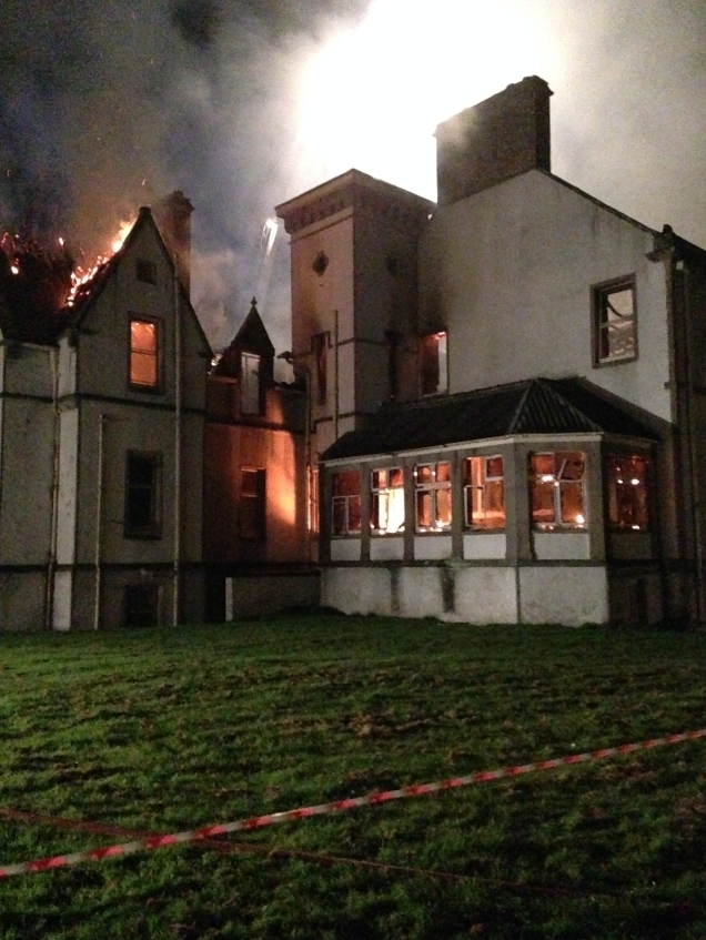 Firefighters tackled the blaze at Dunain House last night