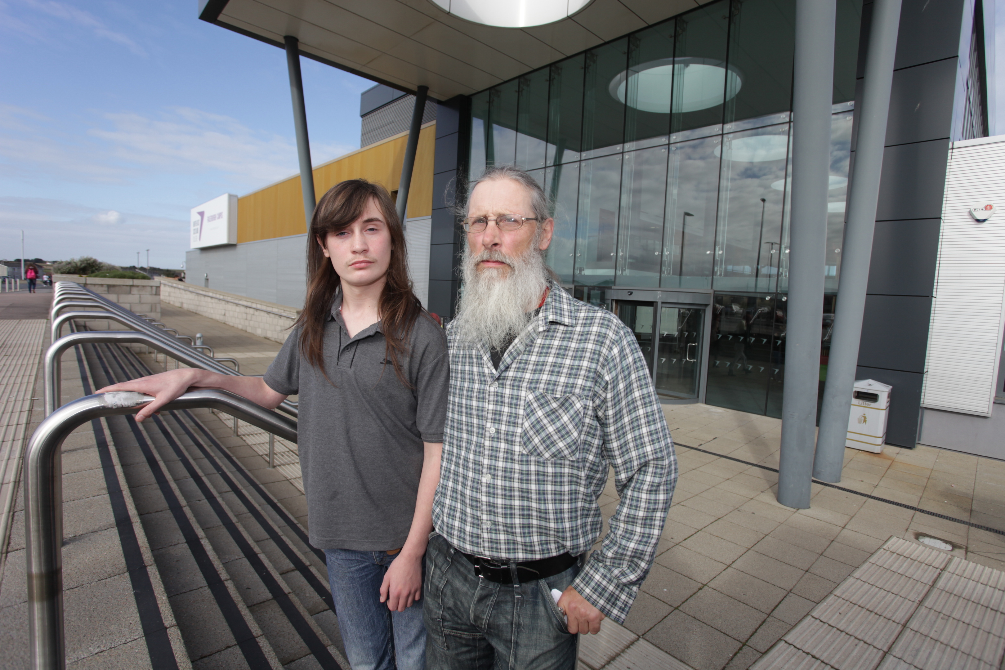 Tristram Coley and his step dad Michael.