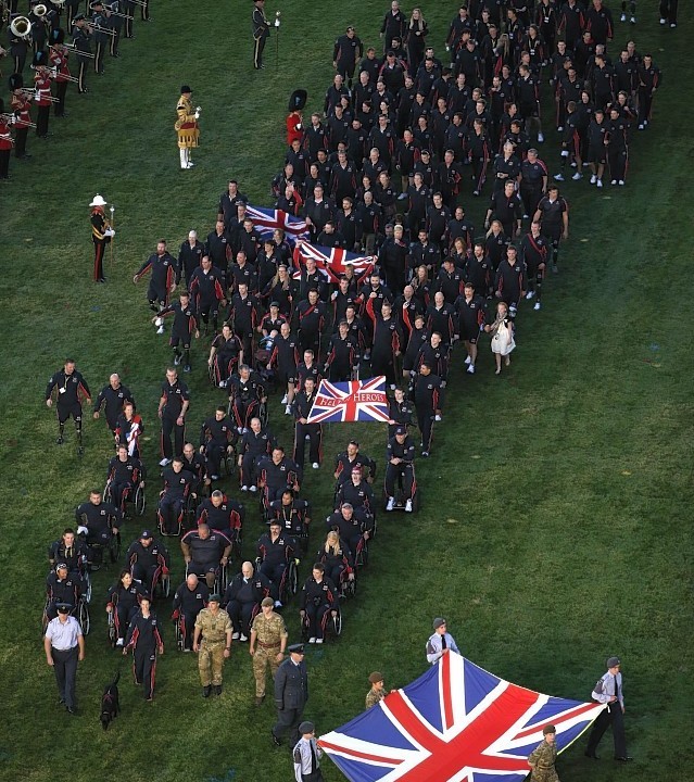 The opening ceremony of the Invictus Games at the Queen Elizabeth Olympic Park, London.