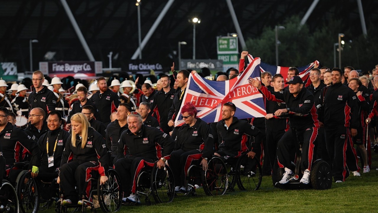 The opening ceremony of the Invictus Games at the Queen Elizabeth Olympic Park, London.