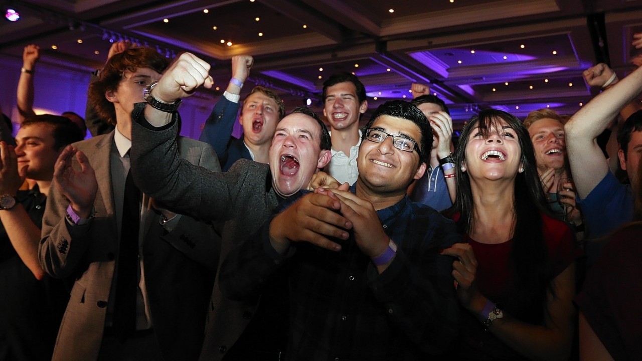 Better Together supporters in the Marriott Hotel have celebrated the results so far