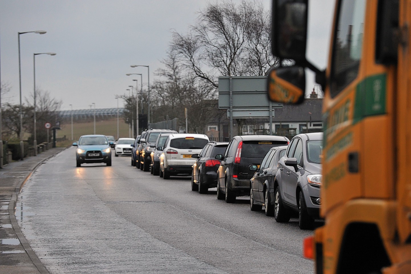 Traffic is building up around Westburn Road, Aberdeen