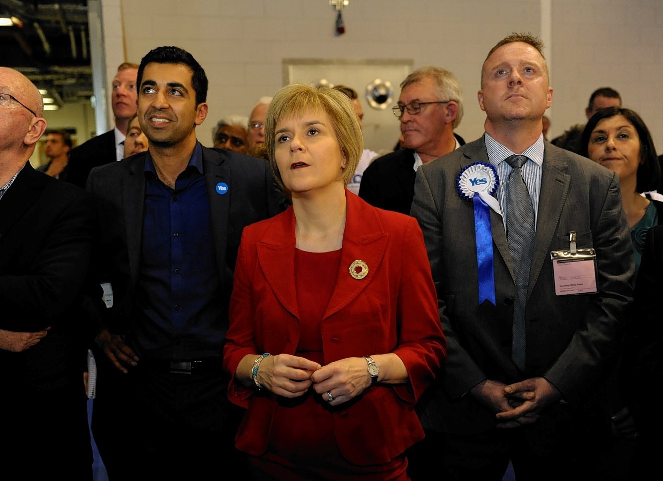 Nicola Sturgeon in red