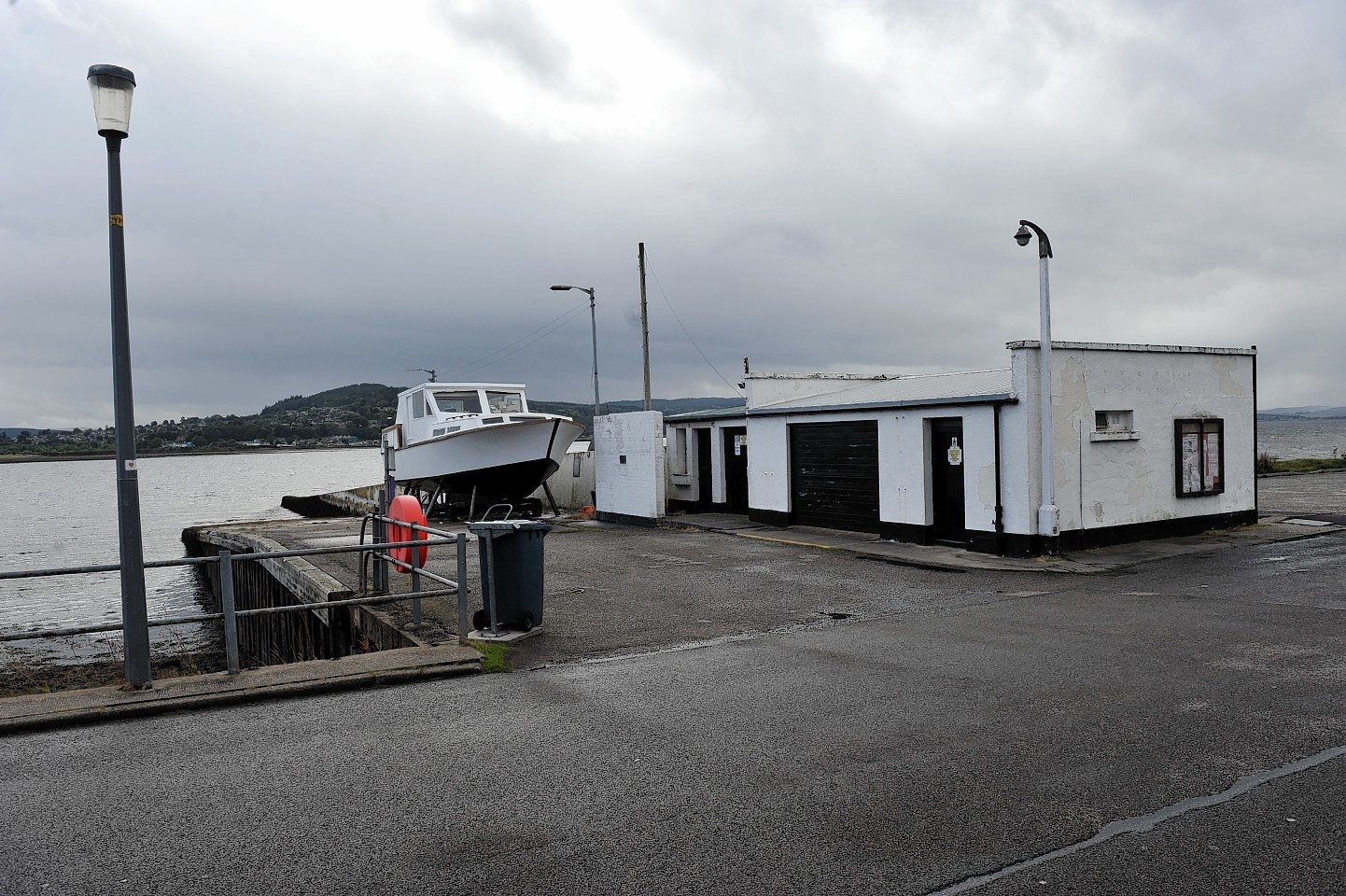 The North Kessock Ferry slipway and former ticket office.