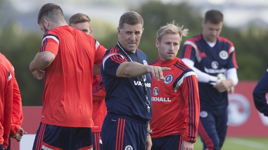 Scotland's Mark McGhee during a training session at Mar Hall.