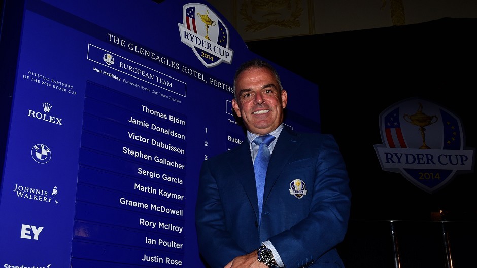 Ryder Cup captain Paul McGinley