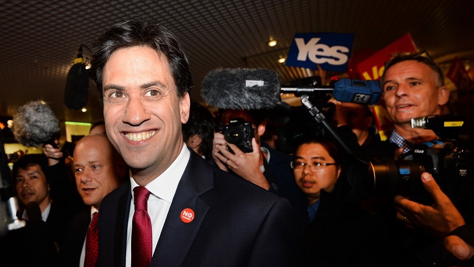 Ed Miliband said Scotland's decision to reject independence was a 'vote for change'