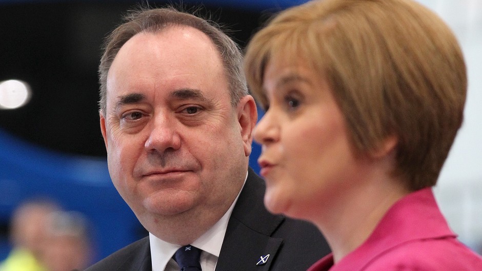 Nicola Sturgeon with Alex Salmond in 2014.