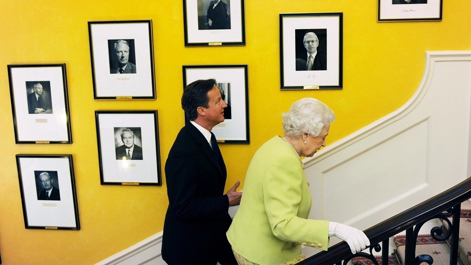 The Queen with David Cameron