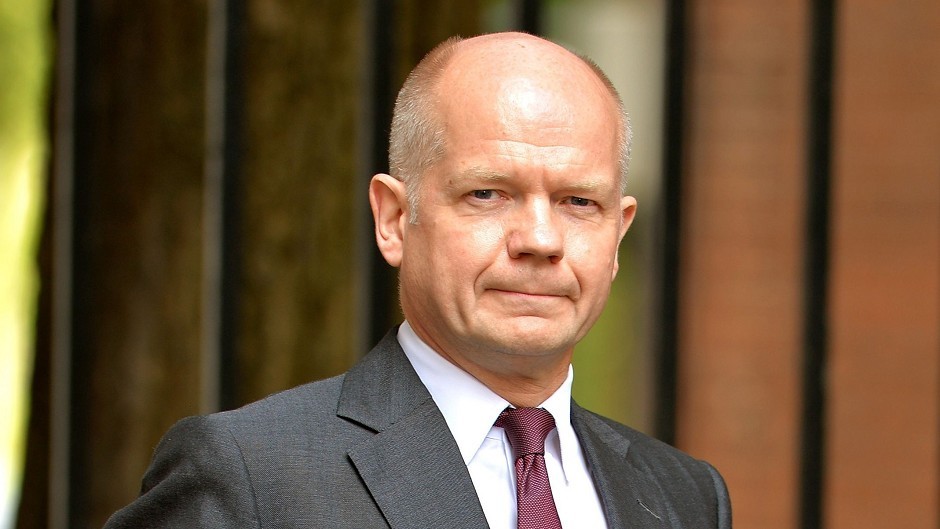 William Hague is delivering a referendum campaign speech in Glasgow