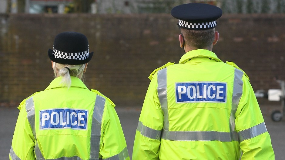 Police have arrived at the count in Glasgow