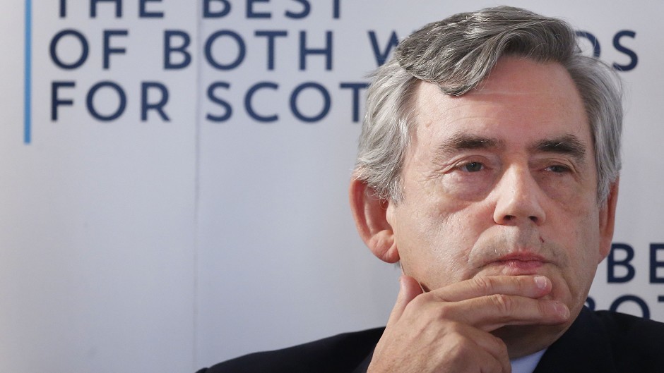 Gordon Brown said a No vote would be the 'starting gun' for further powers for Holyrood