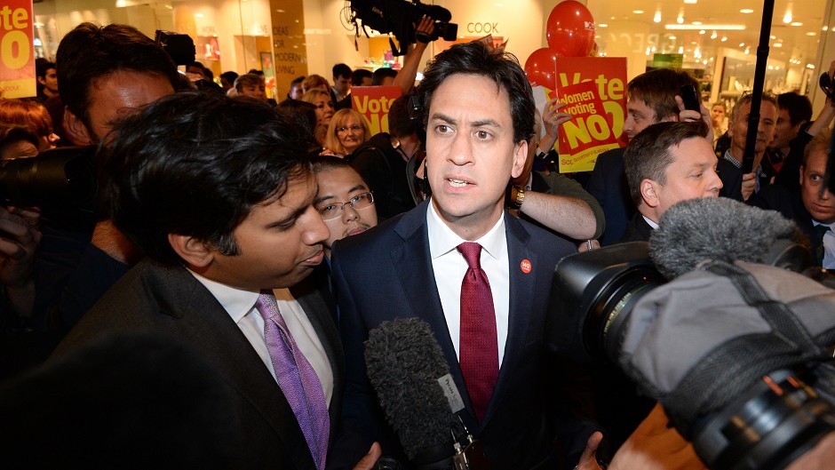 Ed Miliband in Edinburgh on the campaign trail for the Scottish independence referendum