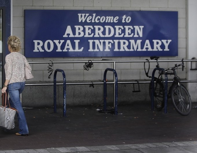 The woman has been taken to Aberdeen Royal Infirmary