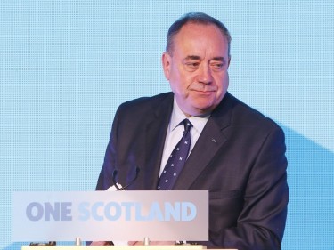 First Minister Alex Salmond during a press conference after Scotland rejected independence in the referendum