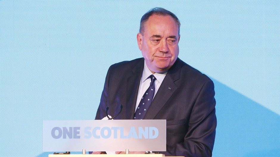 First Minister Alex Salmond during a press conference after Scotland rejected independence in the referendum