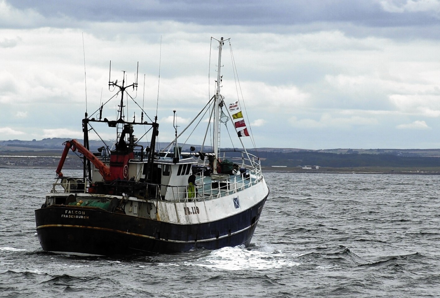A fishing trawler heads out to sea, they've come a long way since the Fairtry