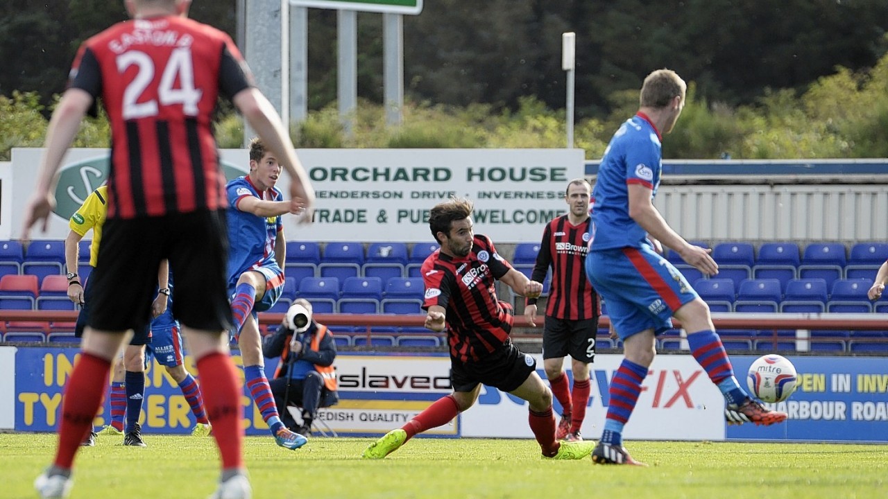 Ryan Christie nets the second for Caley Thistle