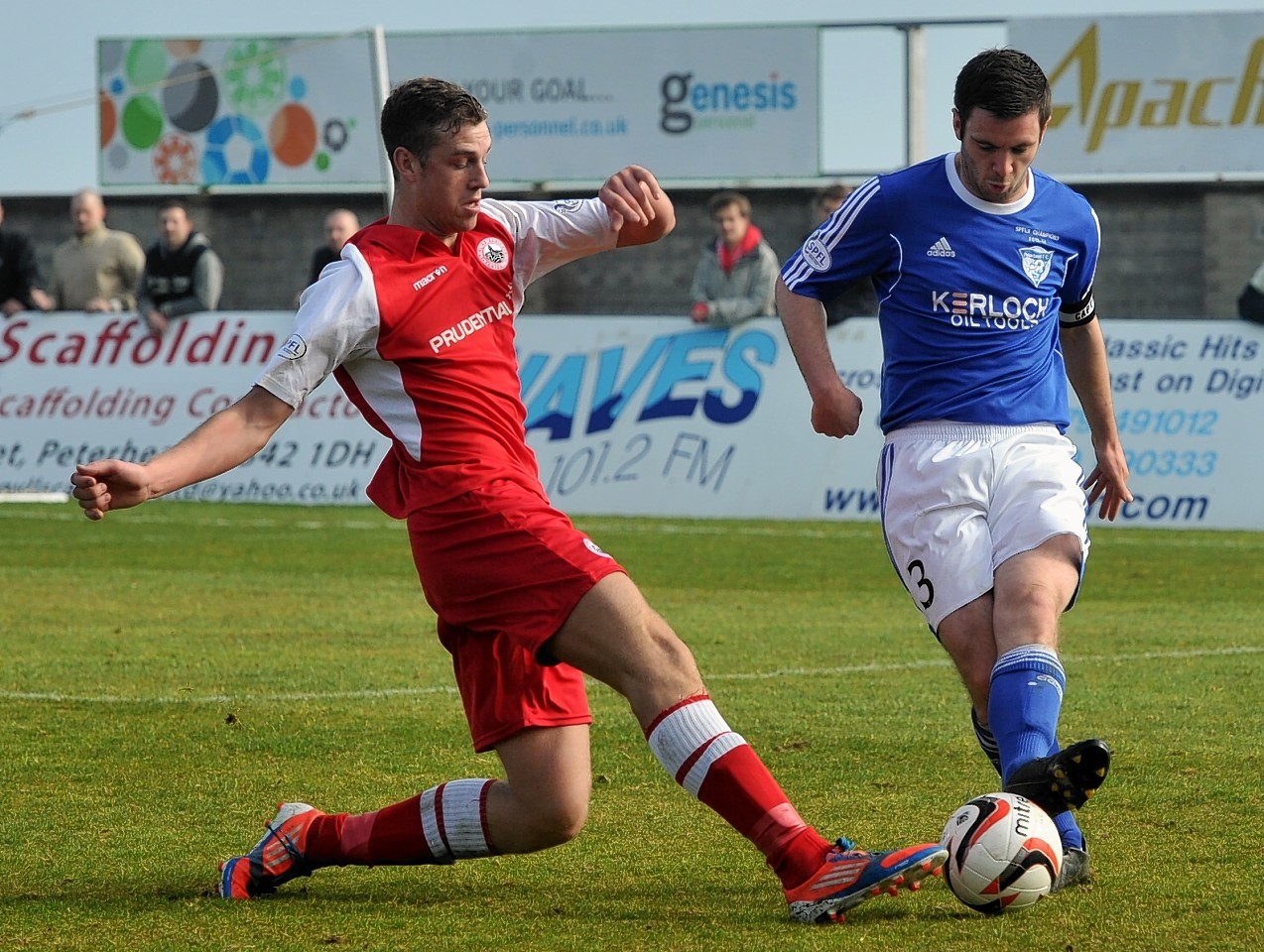 Steven Noble in action for Peterhead