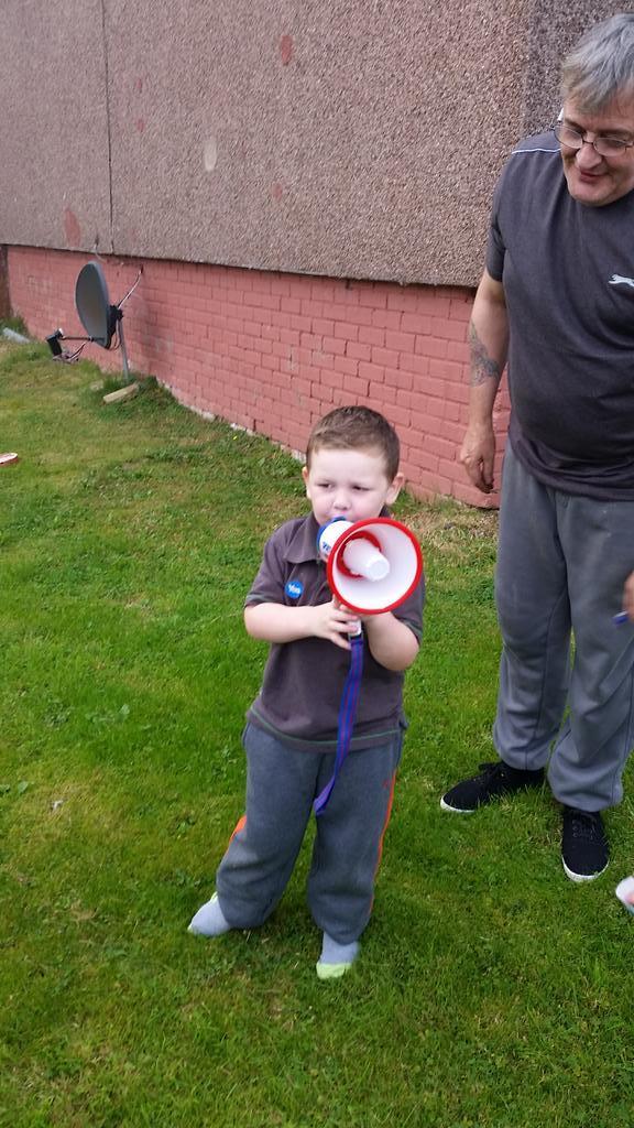 This youngster may not be allowed to vote but he certainly had his say