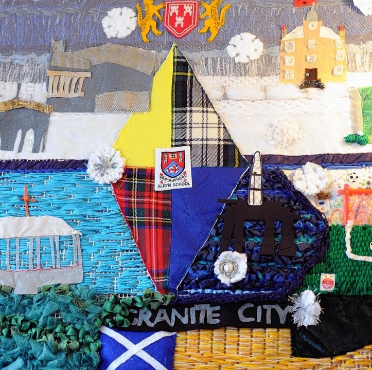 The Commonwealth Tapestry which is on display at Queen's Cross Church, Albyn Place, Aberdeen