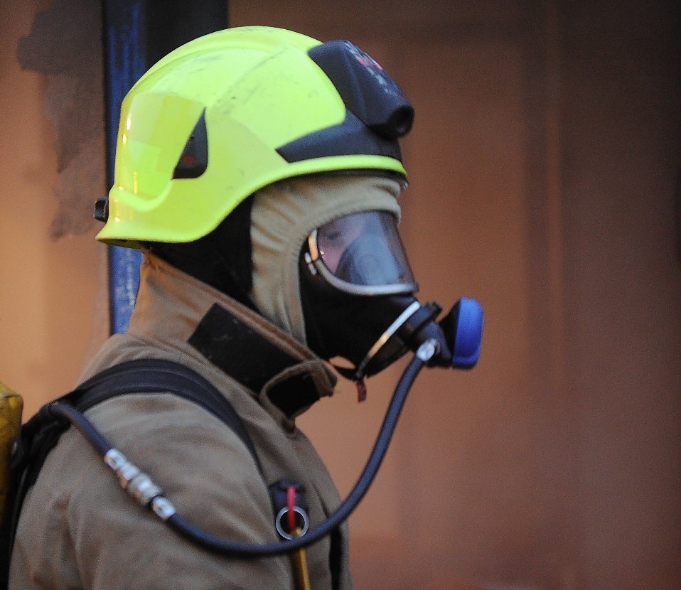 Firefighters are battling the blaze in Hatton