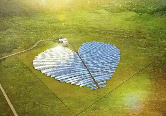 An artist's impression of the solar plant