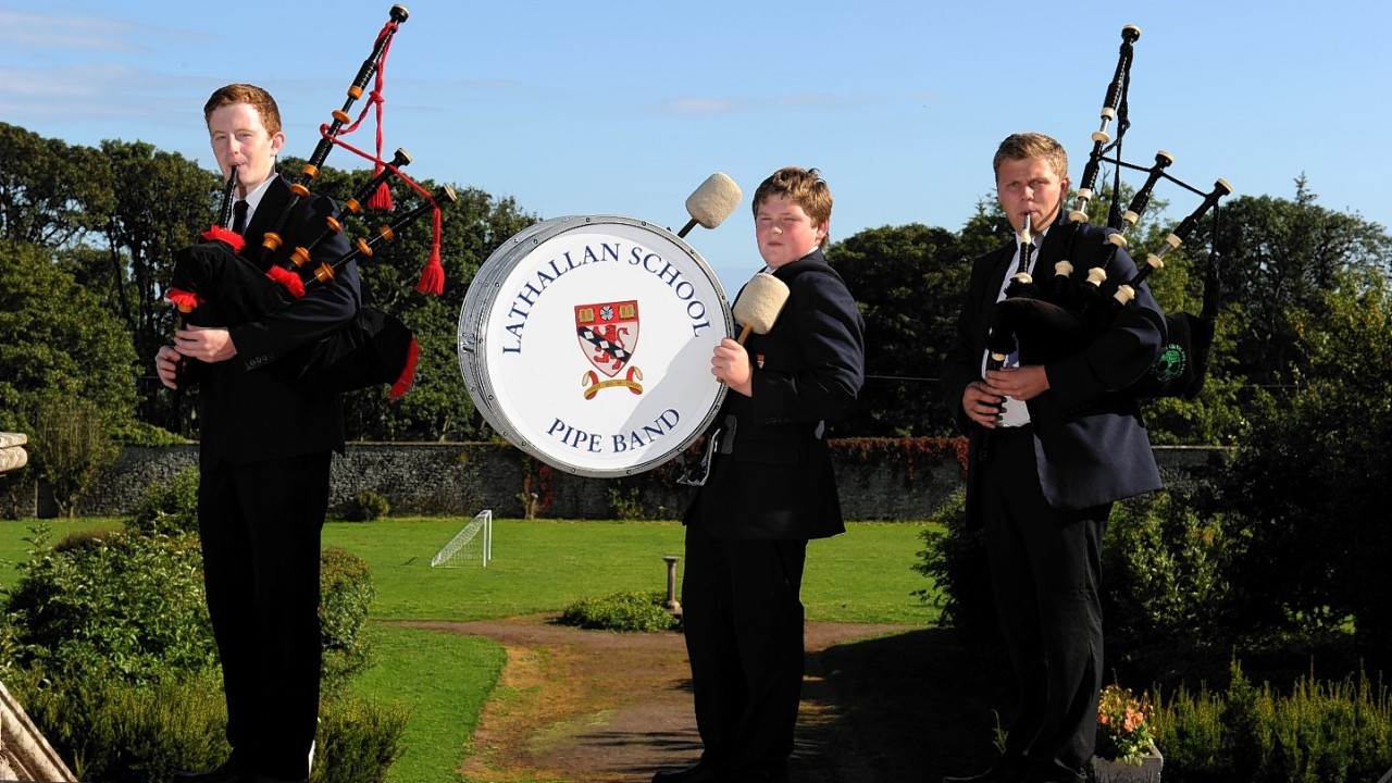 The Lathallan School Pipe Band celebrating its 50th Anniversary