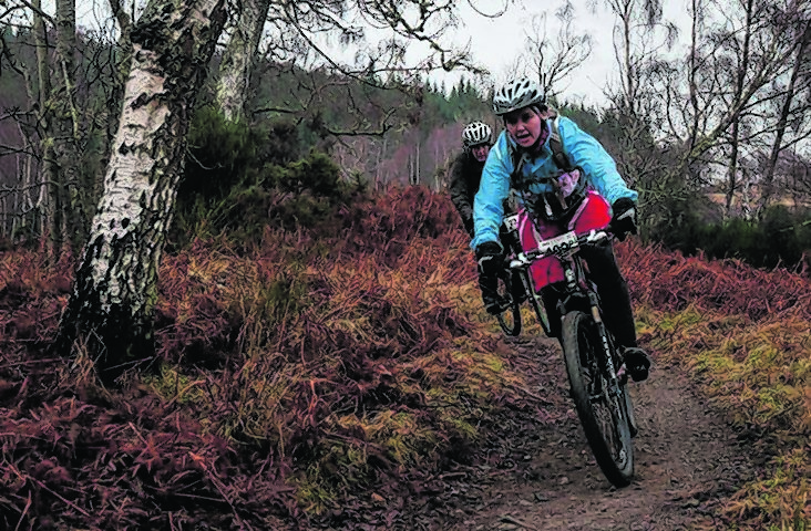 Deirdre Graham in action during the Strathpuffer cycle race