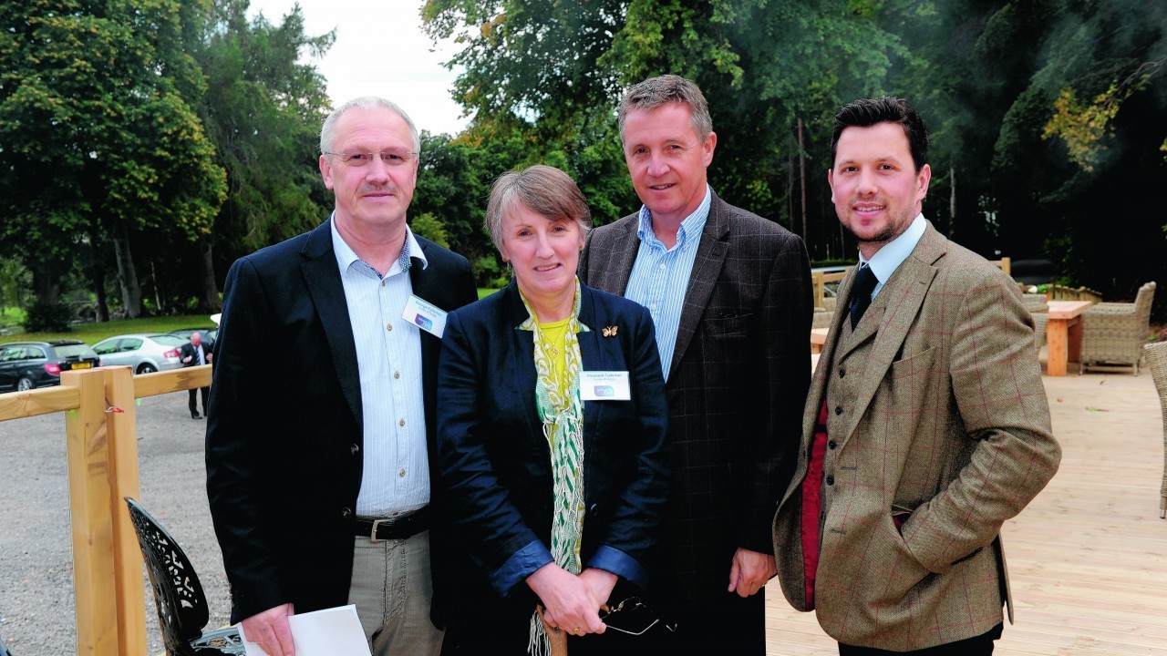 George and Elizabeth Fullerton with Andy Burgess and Robbie Mitchell