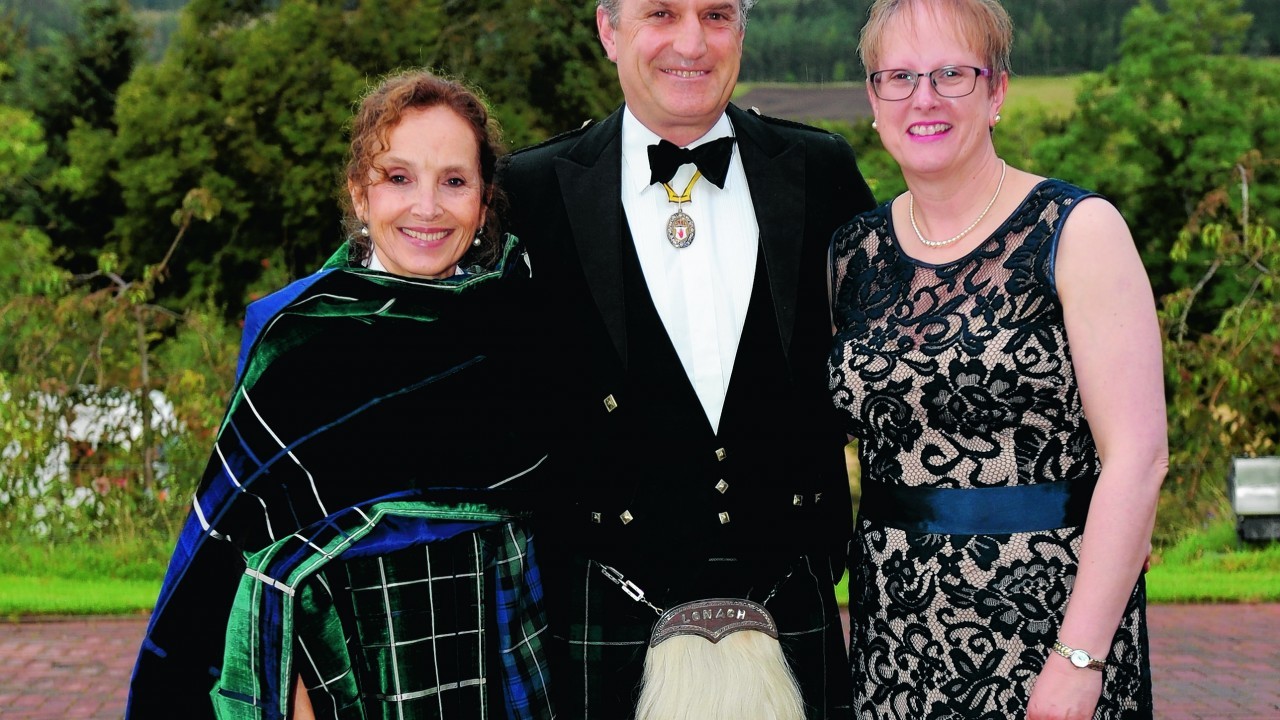 Lady Kerry Forbes, Sir James Forbes and Jennifer Stewart.
