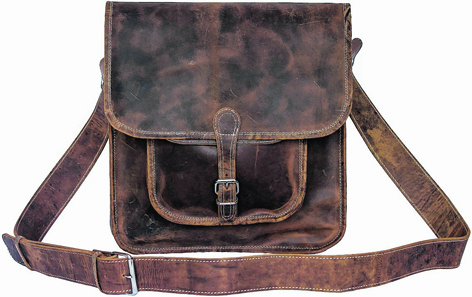 Scaramanga vintage leather saddle  bag