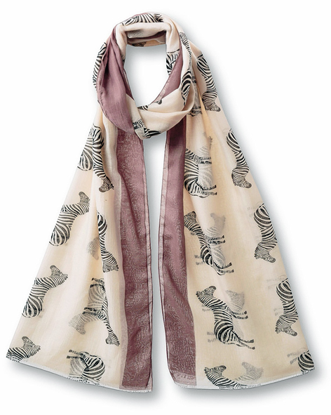 East zebra print scarf