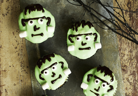 Tasty Frankenstein cupcakes