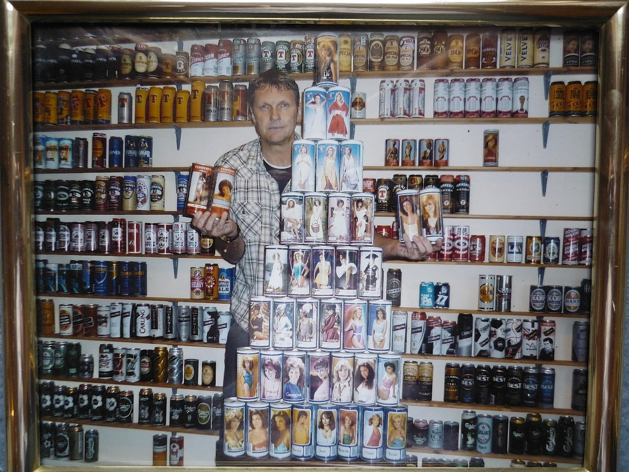 Alex Drummond with his beer car collection
