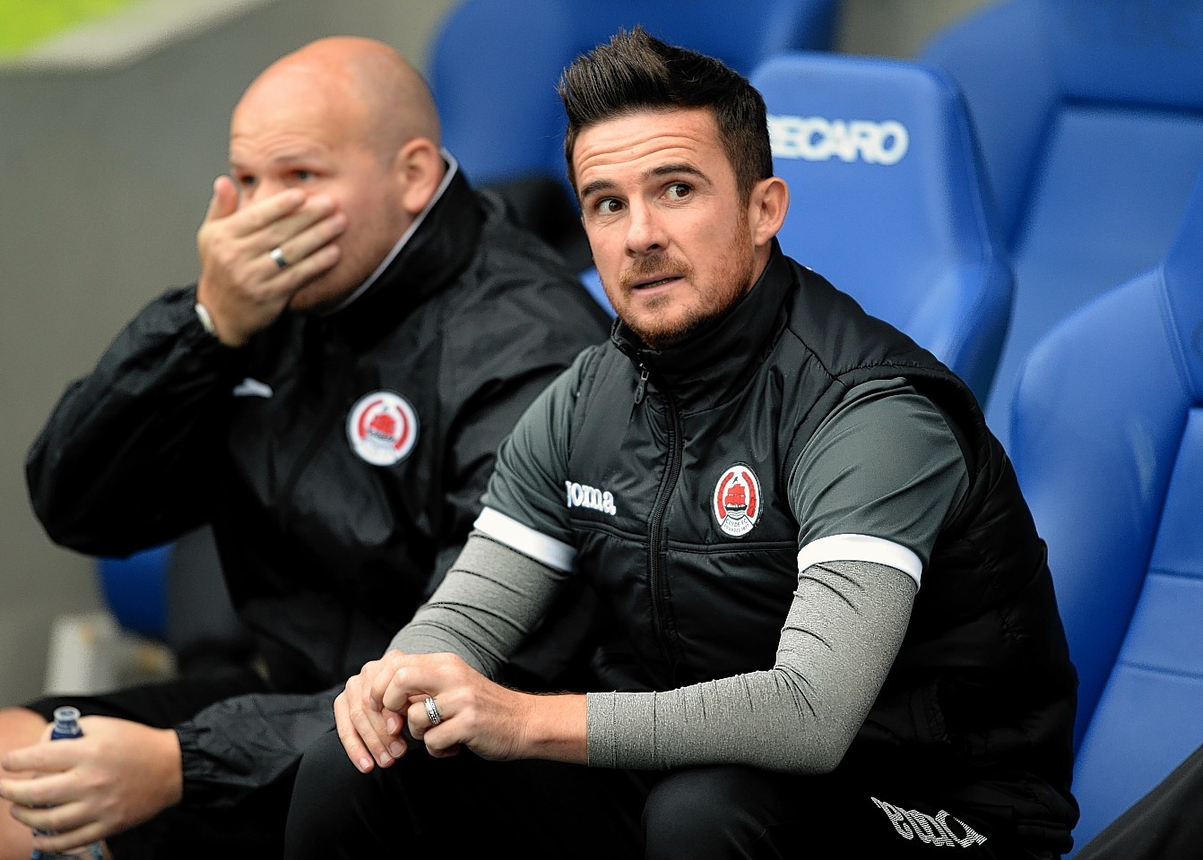 Barry Ferguson alongside assistant Bob Malcolm