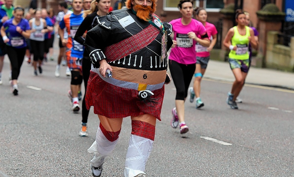 But as well as the serious runners, there was also a great turnout from those in fancy dress, raising money for charity