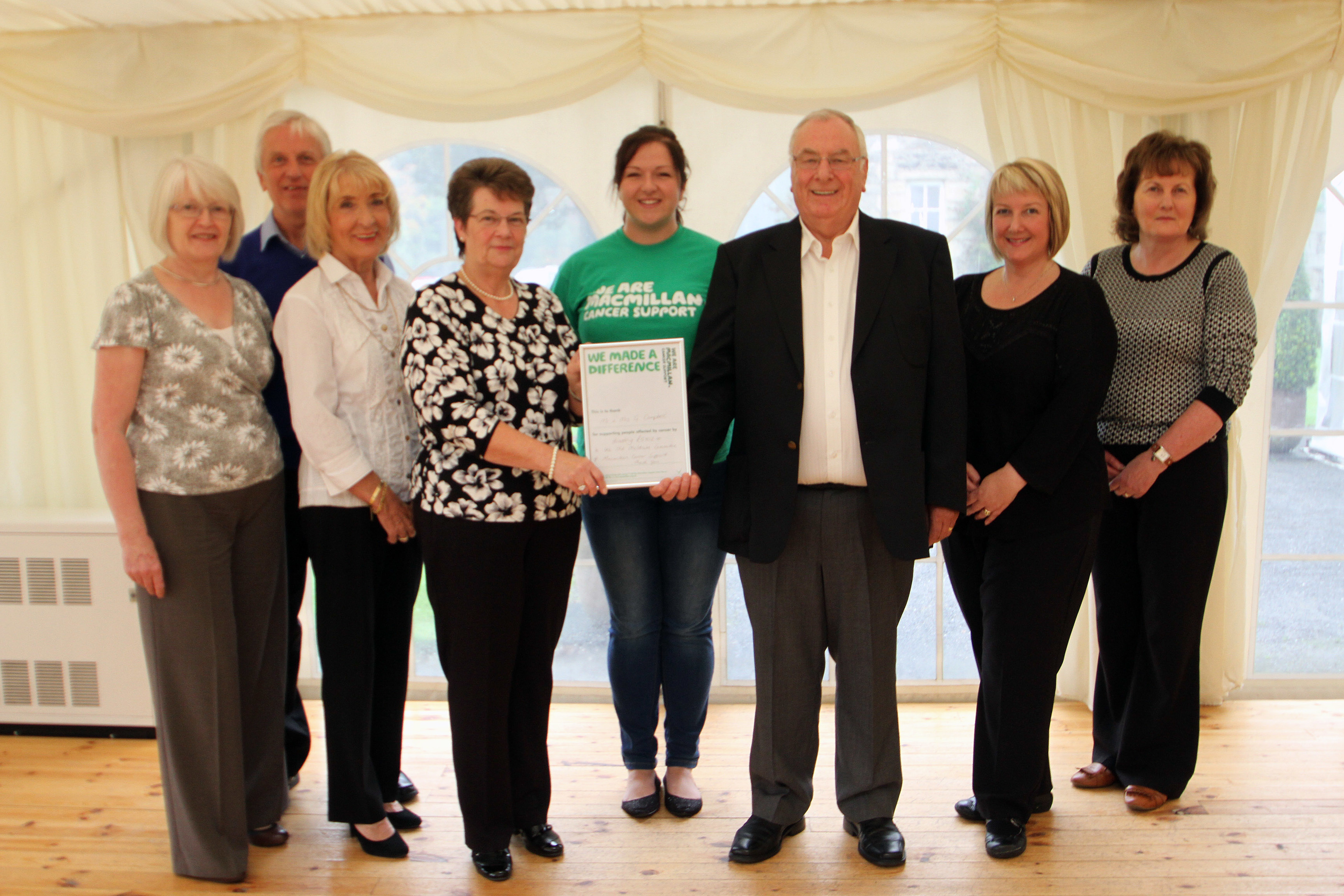 Meg and Gordon Campbell raised nearly £6,000 for Macmillan Cancer Support at their golden wedding anniversary party