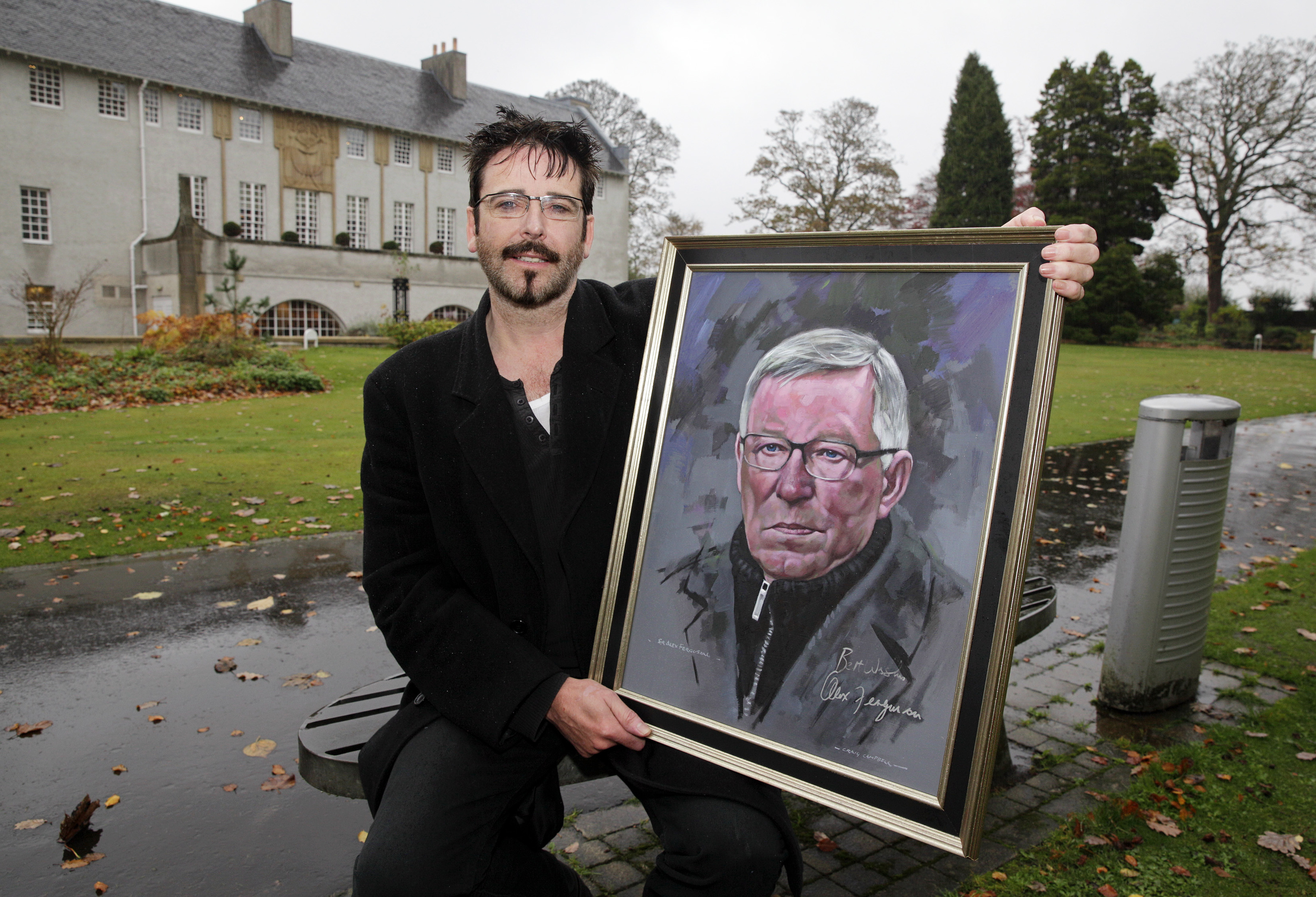 Craig Campbell with his portrait