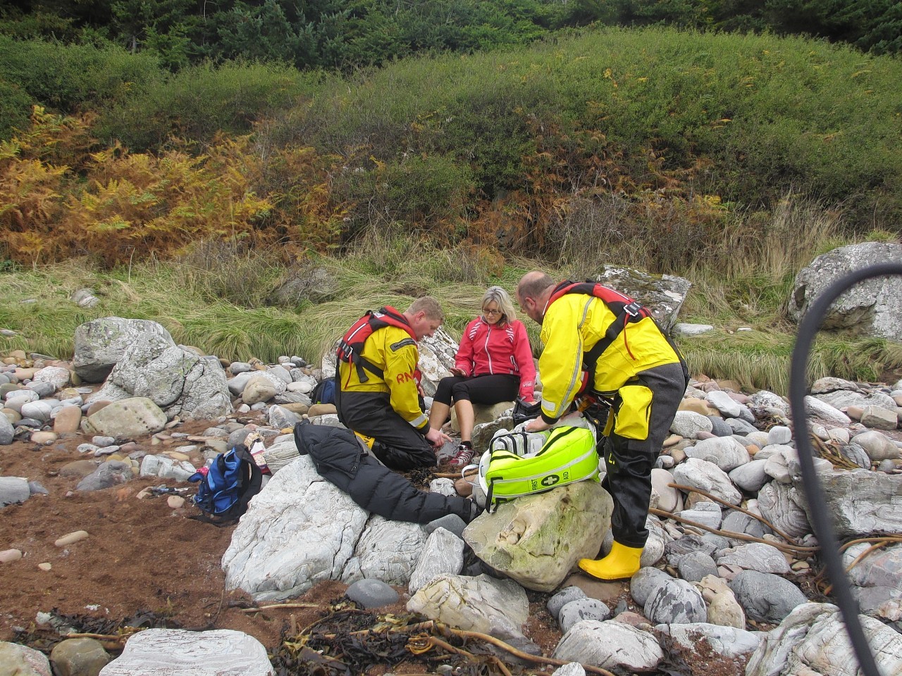 The rescue at the beach near Cromarty