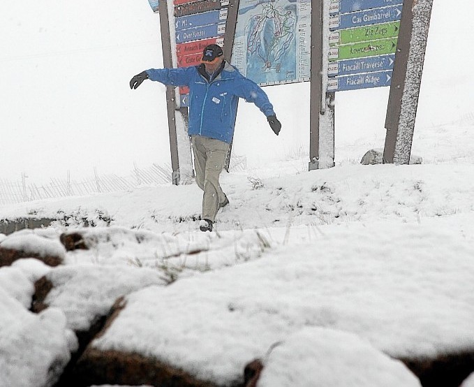 Snow fell on the Cairngorms last weekend