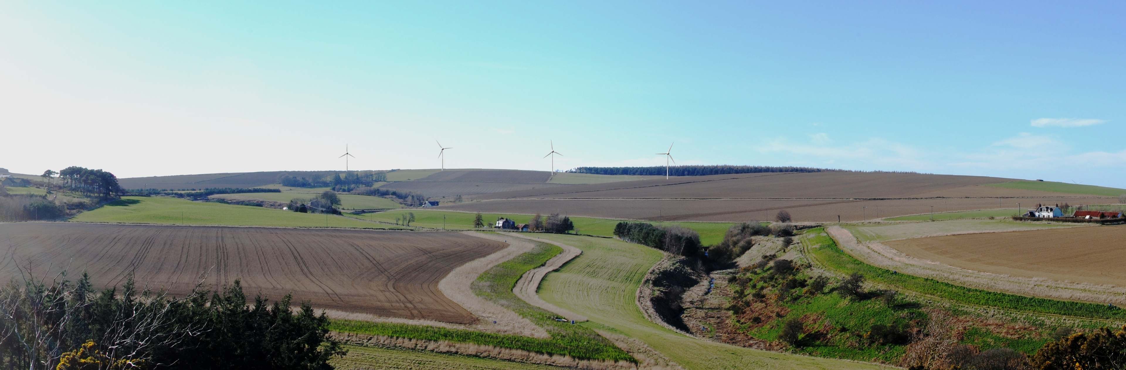 Plans for the four 219ft turbines at Hill of Petty, near Fyvie and Rothienorman